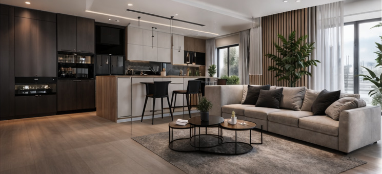 Remont kuchni Kraków Myślenice – realizacja OT-BUD Nowoczesna kuchnia po remoncie – wykończenie wnętrz Kraków i Myślenice, OT-BUD